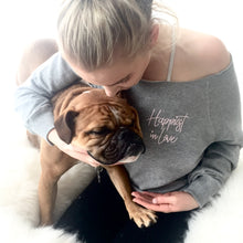 Load image into Gallery viewer, HAPPIEST IN LOVE - Women's Raw Edge Pullover