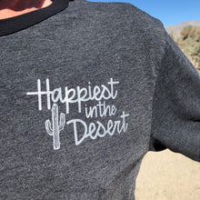Load image into Gallery viewer, Happiest in the Desert - Men's Mixed Black Crewneck T-Shirt