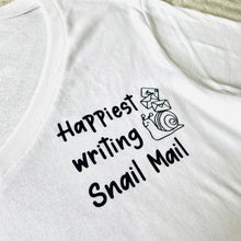 Load image into Gallery viewer, Happiest Writing Snail Mail - Women's White V-Neck T-Shirt