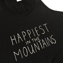 Load image into Gallery viewer, Happiest in the Mountains - Bamboo + Organic Cotton Tank Top - BLACK