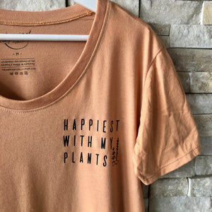 Happiest with my Plants - Women's Relaxed Fit Scoop T-Shirt