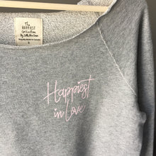 Load image into Gallery viewer, HAPPIEST IN LOVE - Women&#39;s Raw Edge Pullover