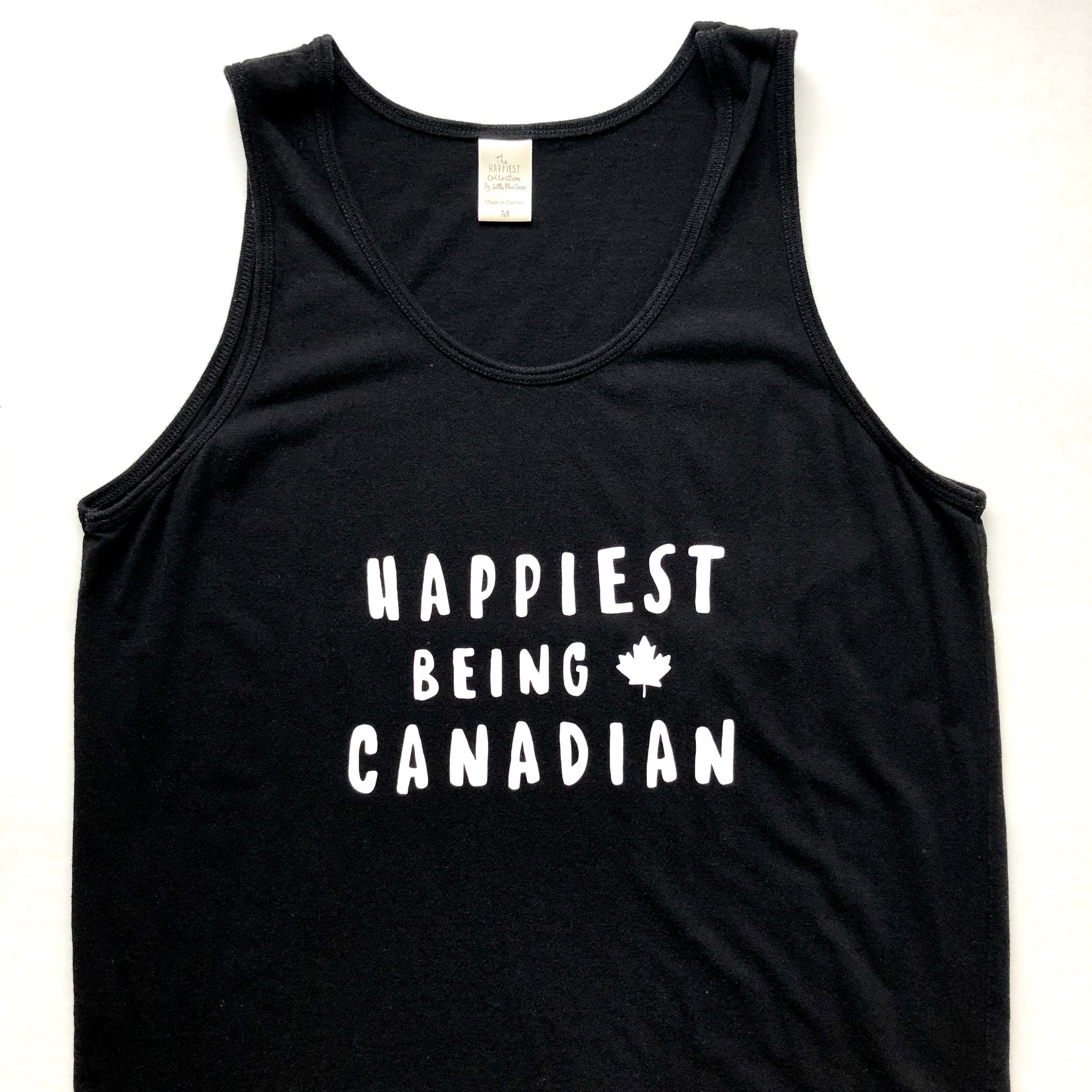 Happiest Being Canadian - Unisex Bamboo + Organic Cotton Tank Top - Bl –  The Happiest Collection™