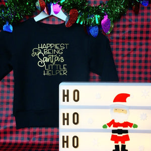 Happiest Being Santa's Little Helper (various font colours) - TODDLER/YOUTH